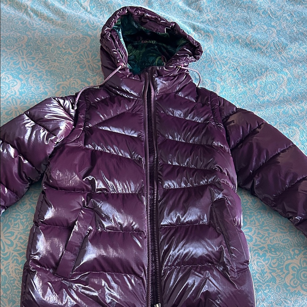 Scotch & Soda Shiny Purple Puffer Jacket